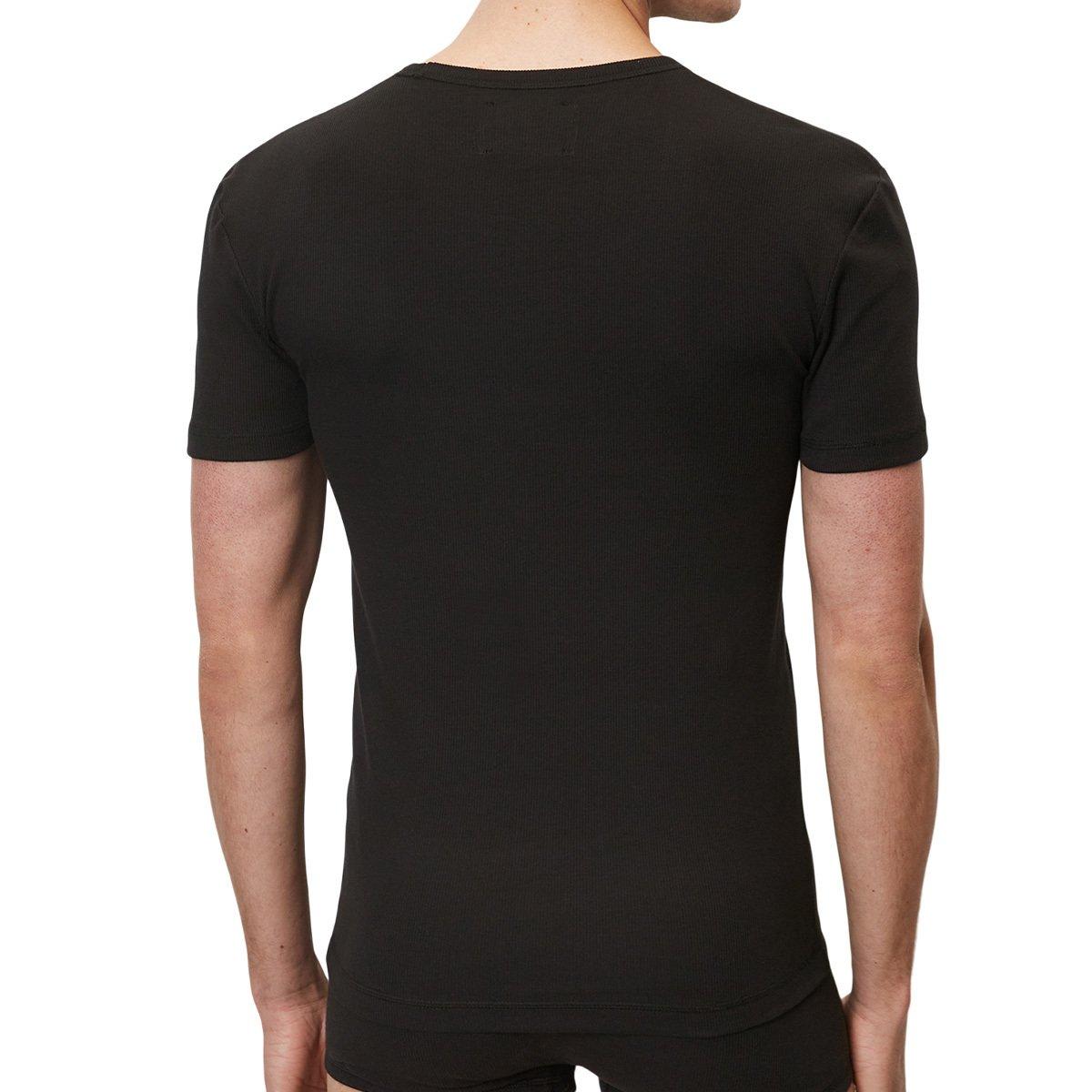 Marc O'Polo Iconic Rib Organic Cotton Kurzarm V-Ausschnitt Shirt 4er Pack  