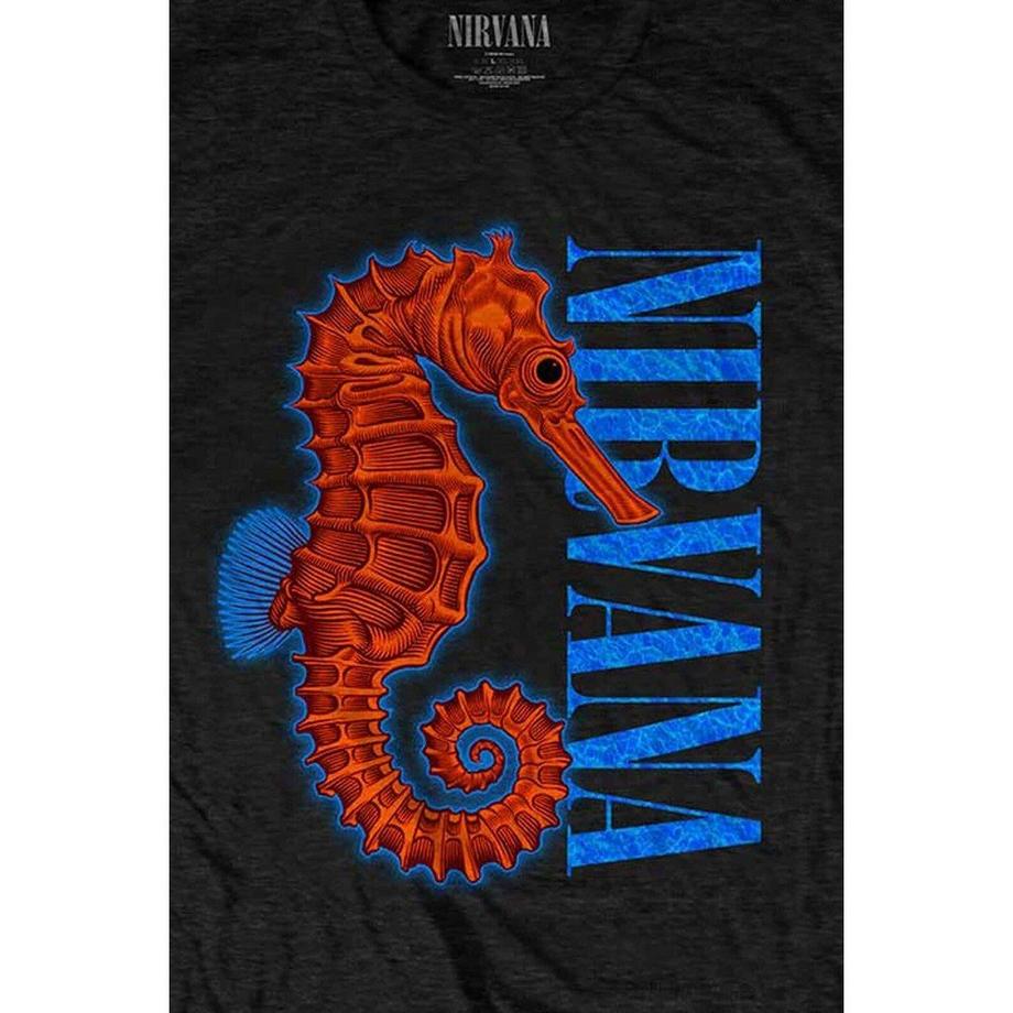 Nirvana Seepferdchen Grafikdruck T-Shirt  