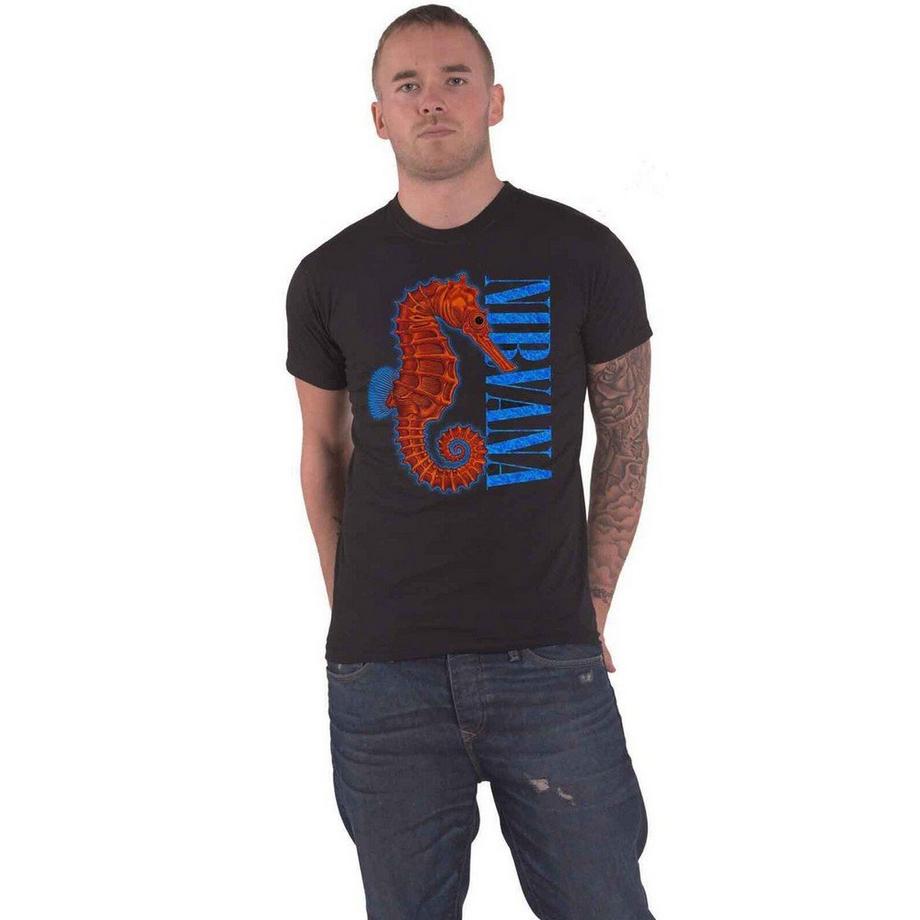 Nirvana Seepferdchen Grafikdruck T-Shirt  