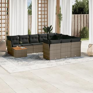 VidaXL set divano da giardino Polirattan  