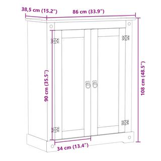 VidaXL scarpiera Legno di pino  