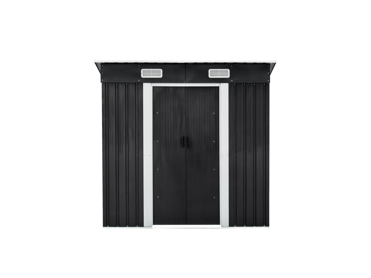 Vente-unique Gartenhaus aus verzinktem Stahl - 2,3 m² - Grau - MANSO  