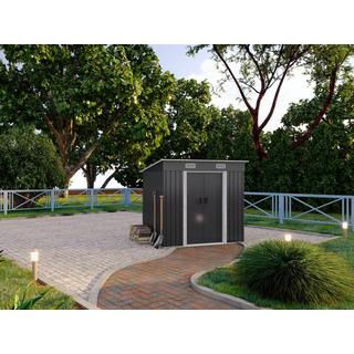 Vente-unique Gartenhaus aus verzinktem Stahl - 2,3 m² - Grau - MANSO  