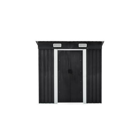 Vente-unique Gartenhaus aus verzinktem Stahl - 2,3 m² - Grau - MANSO  