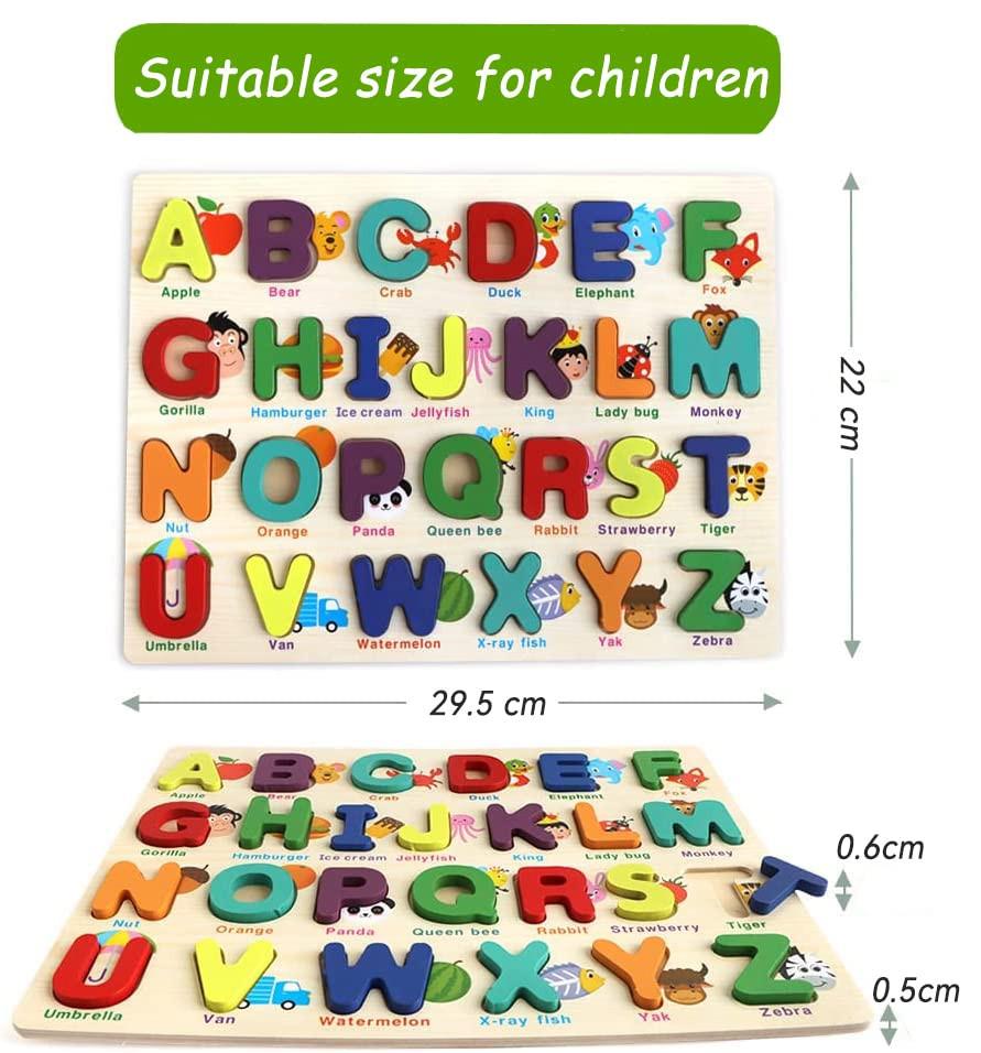 Activity-board  Alphabet-Puzzle, hölzerne Alphabet Zahl Form Puzzles Kleinkind Spielzeug, pädagogische Vorschule Lernen Brief Zahl Form 