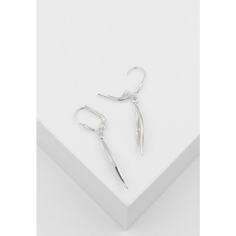 MUAU Schmuck  Ohrhänger Weissgold 750 Diamant 0.06ct. 32x4mm 