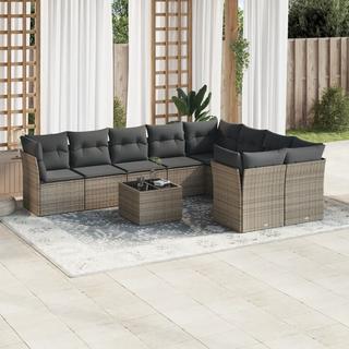 VidaXL set divano da giardino Polirattan  