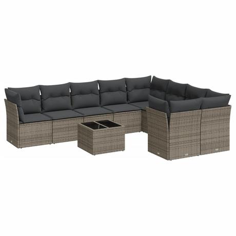 VidaXL set divano da giardino Polirattan  