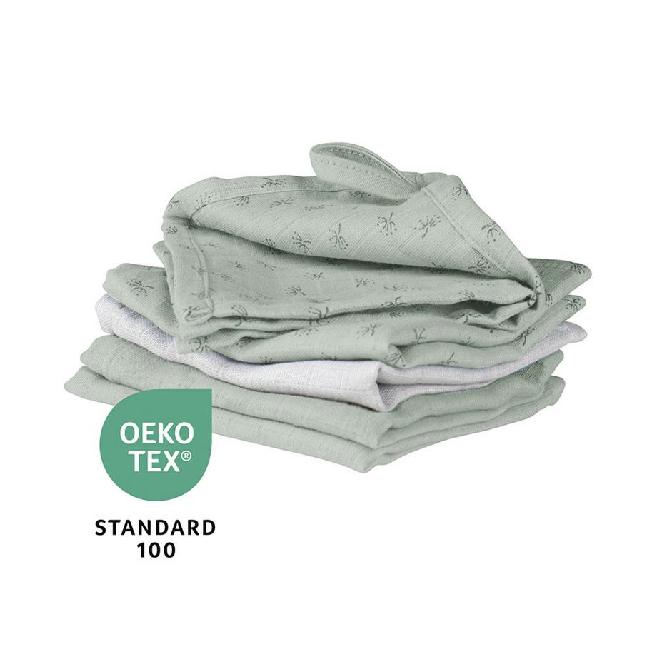 roba  Organic Waschlappen 5er Set frosty green 