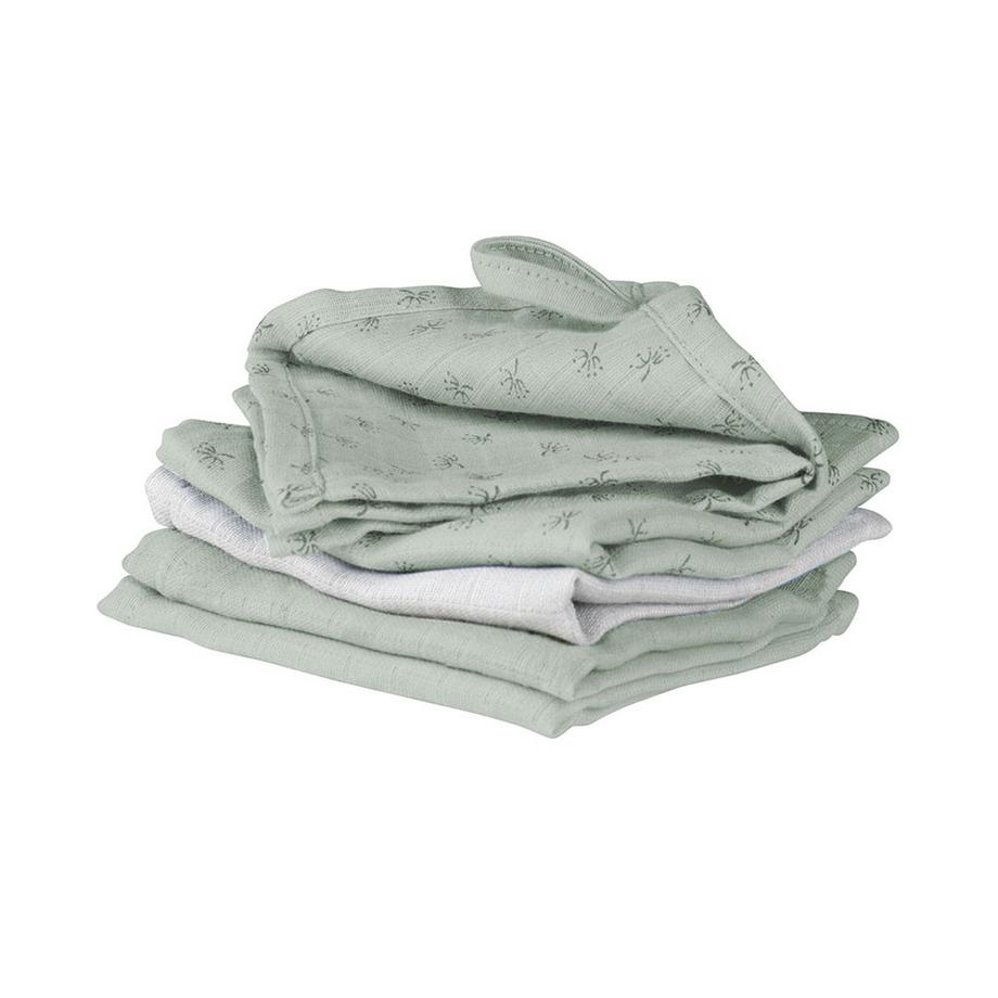 roba  Organic Waschlappen 5er Set frosty green 