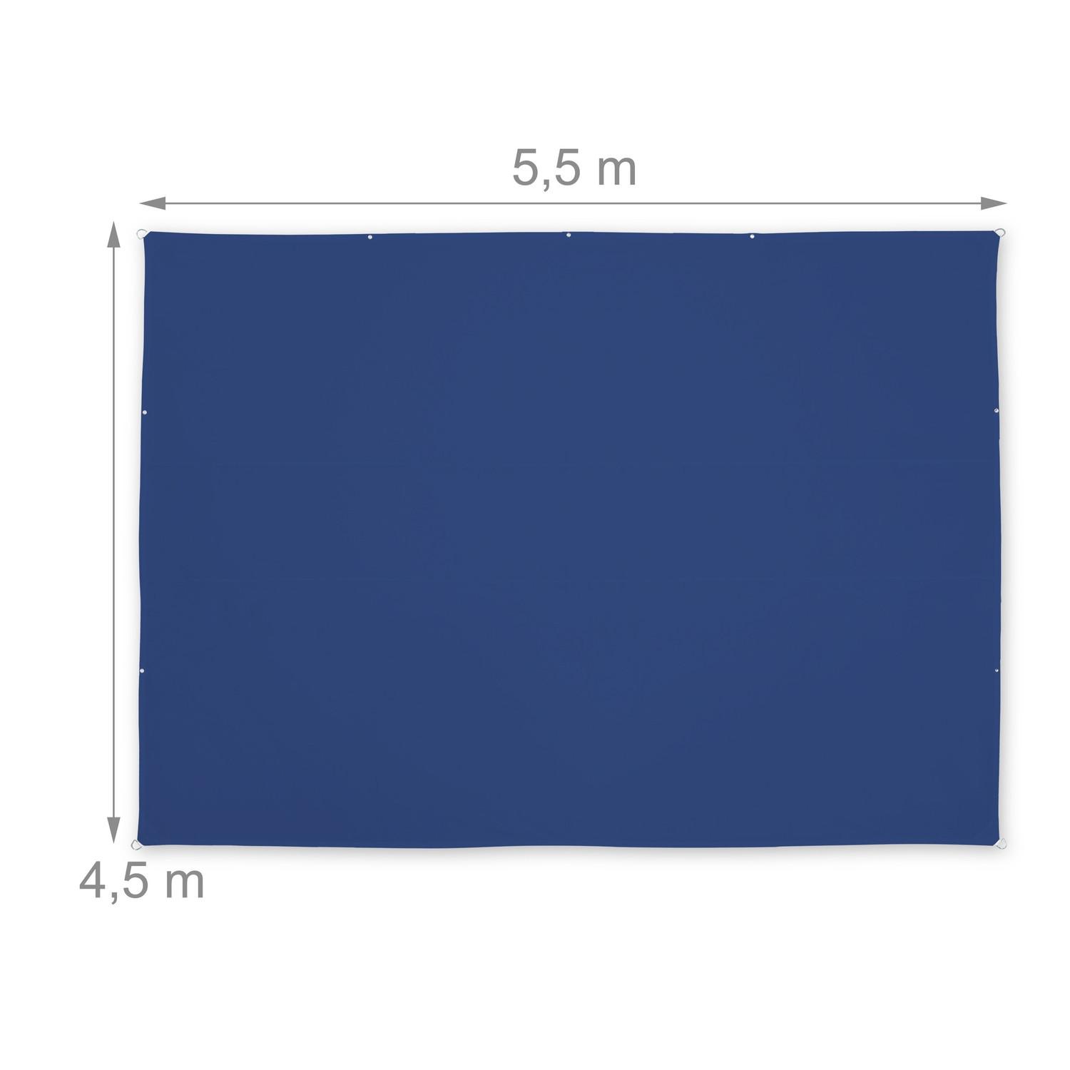 B2X Voile d'ombrage rectangulaire bleu foncé  