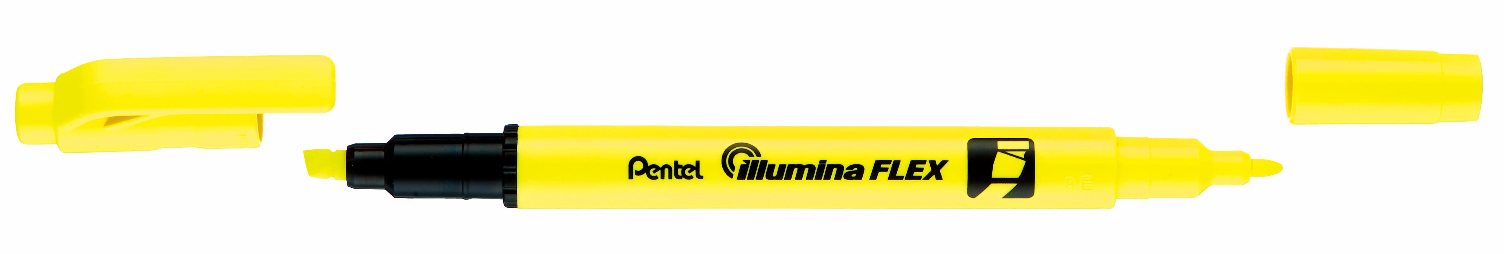 Pentel  Pentel Illumina Flex marqueur 1 pièce(s) Pointe fine/biseautée Jaune 