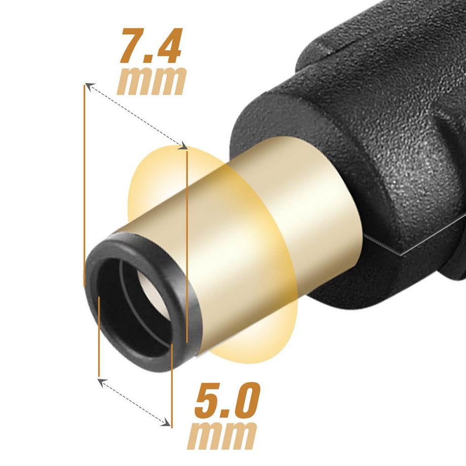 Avizar  USB-C / 7.4 x 5.0mm Dell Adapter Schwarz 