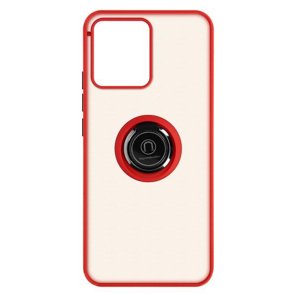 Avizar  Coque Realme C30 Rouge avec Anneau 