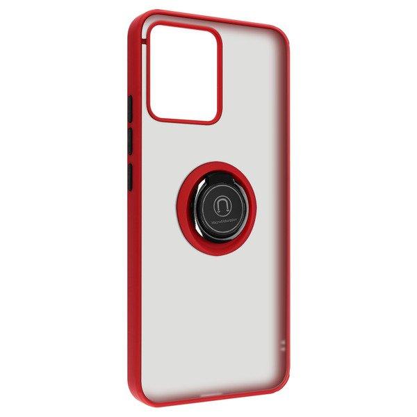 Avizar  Coque Realme C30 Rouge avec Anneau 