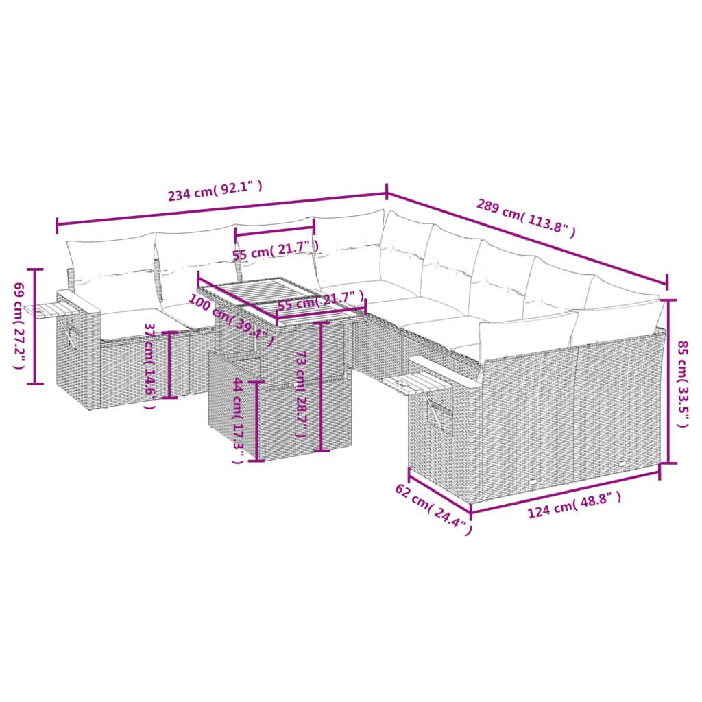 VidaXL Garten sofagarnitur poly-rattan  