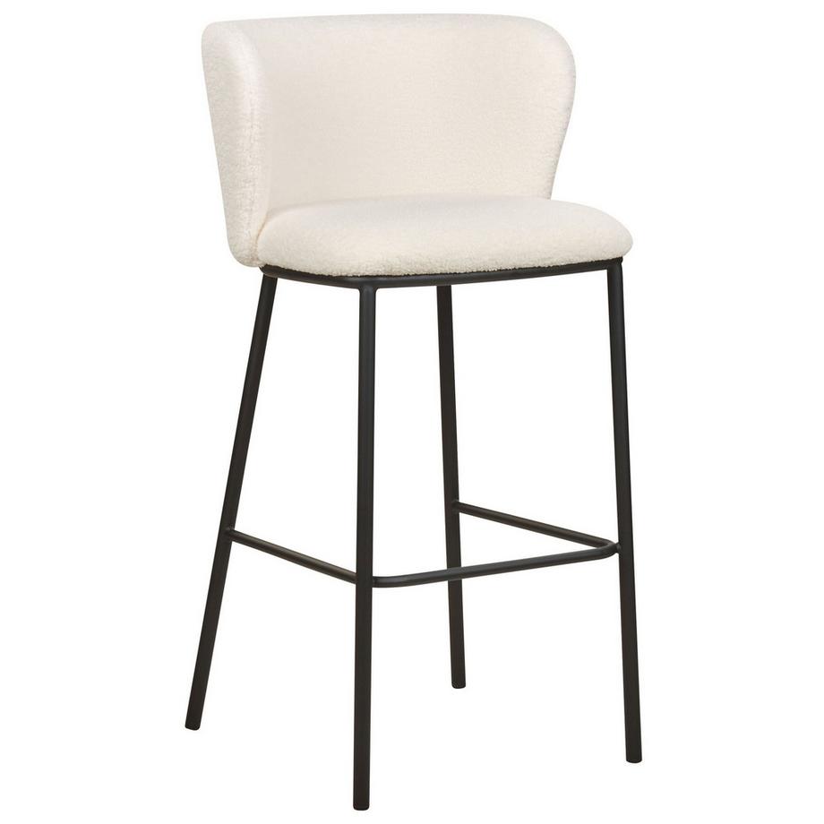 Beliani Set mit 2 Barstühlen aus Bouclé Modern MINA  