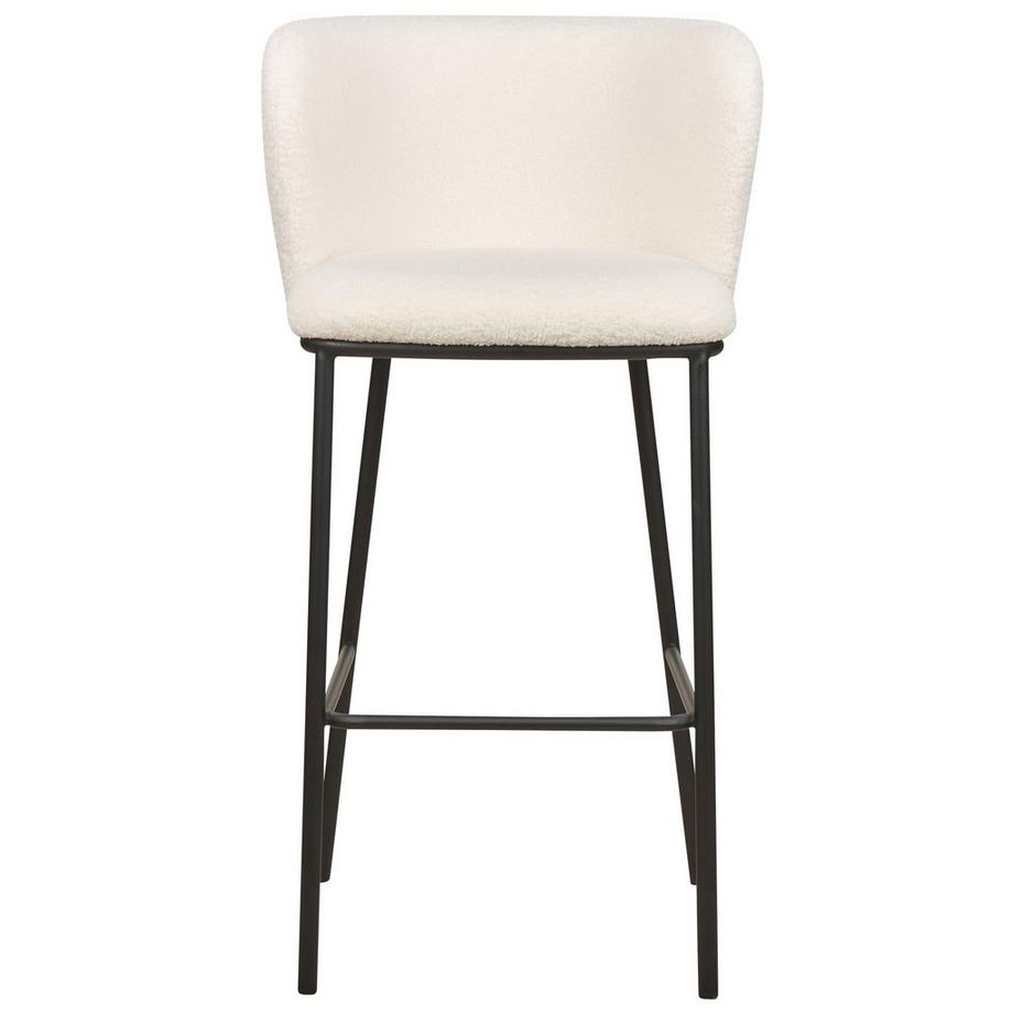 Beliani Set mit 2 Barstühlen aus Bouclé Modern MINA  