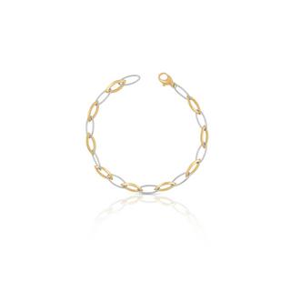 MUAU Schmuck  Bracelet Fantasie Bicolor Gelbgold-/Weissgold 750, 6.3mm, 19cm 