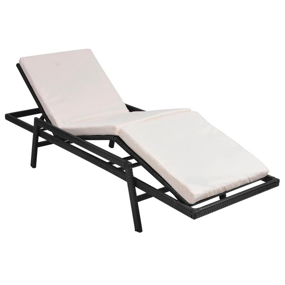 Chaise longue rotin synthétique