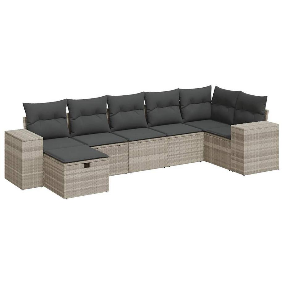 set di divani da giardino Polirattan