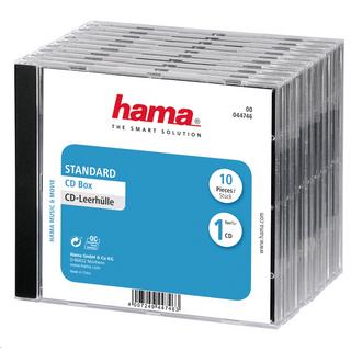 hama  CD-Leerhülle Standard, 10er-Pack, TransparentSchwarz 