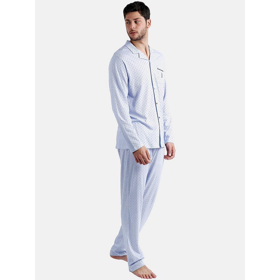 Admas Pyjama tenue d'intérieur pantalon et chemise Stripes And Dots  