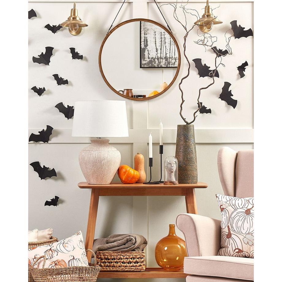 Beliani Dekokissen 2er Set aus Samtstoff Modern CUCURBITA  