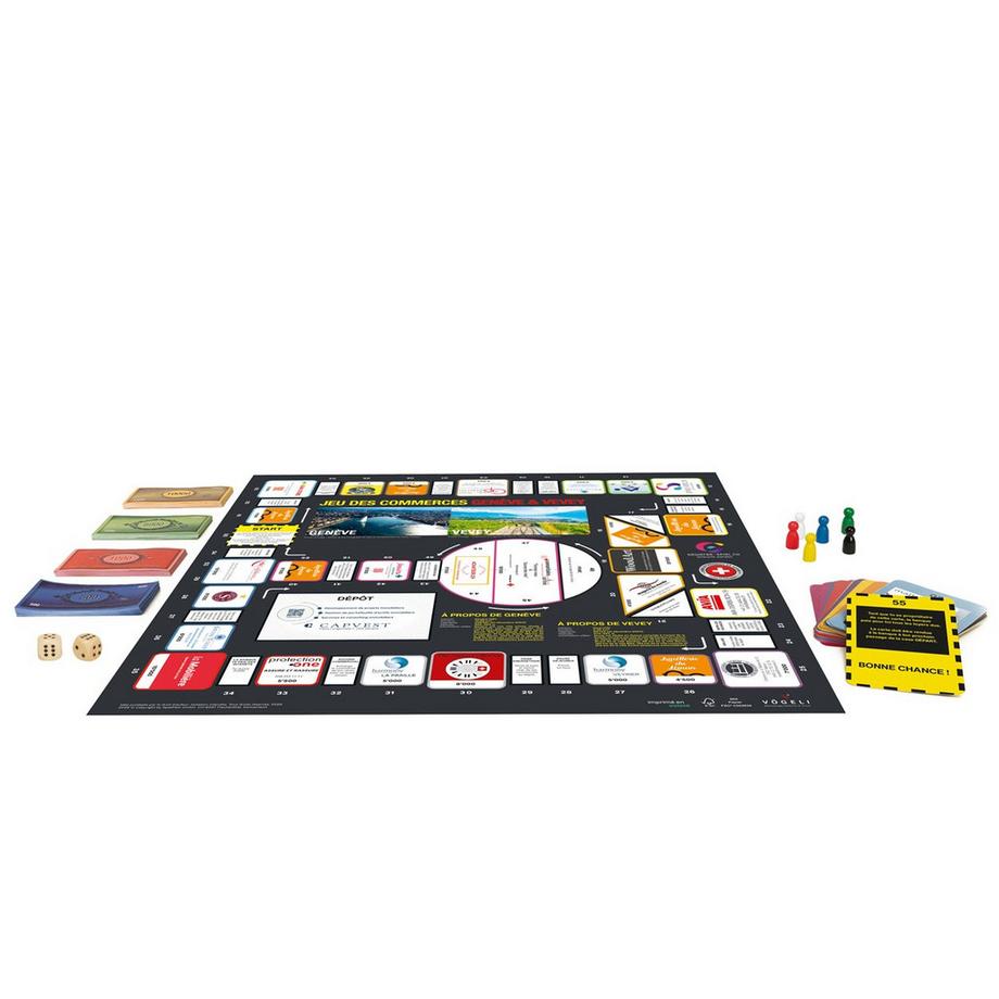 GEWERBE-SPIEL  Brettspiel GENÈVE & VEVEY (Französisch) 