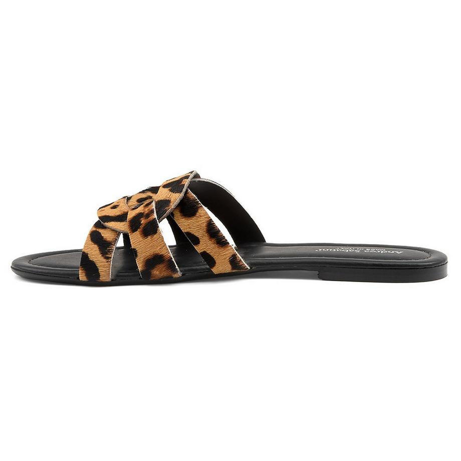Andrea Sabatini OSA Leopard Print Flache Sandalen  