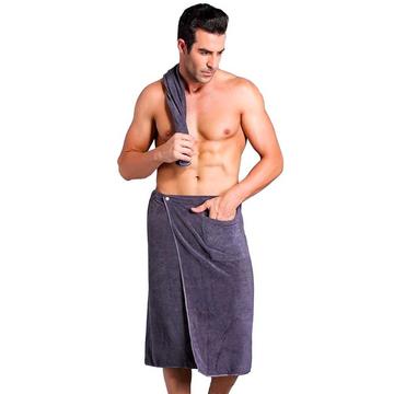 Handtuch mit Knöpfen - Grau - 70 x 140 cm