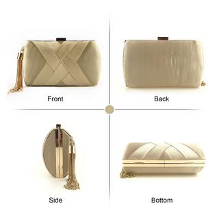 Only-bags.store Satin Abend Clutches Tasche Quaste Anhänger  