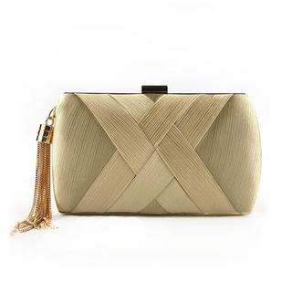 Only-bags.store Satin Abend Clutches Tasche Quaste Anhänger  