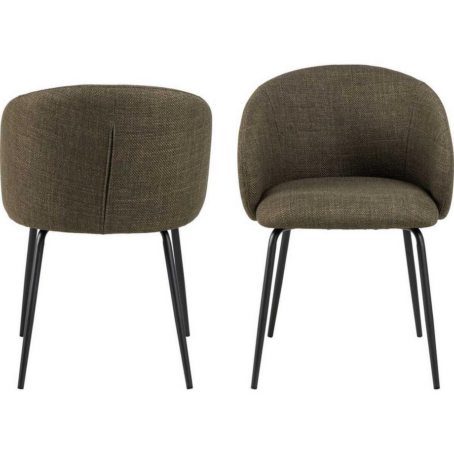 mutoni Chaise avec accoudoirs Ruvoa vert (1 pièce)  