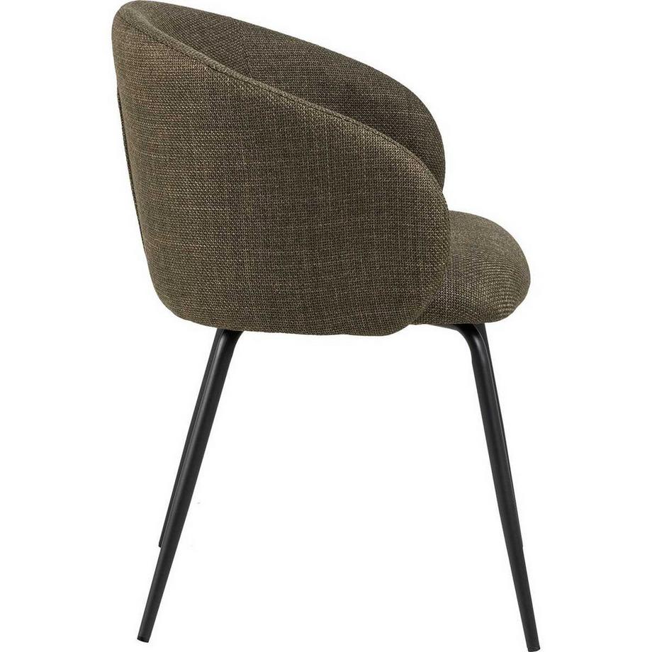 mutoni Chaise avec accoudoirs Ruvoa vert (1 pièce)  