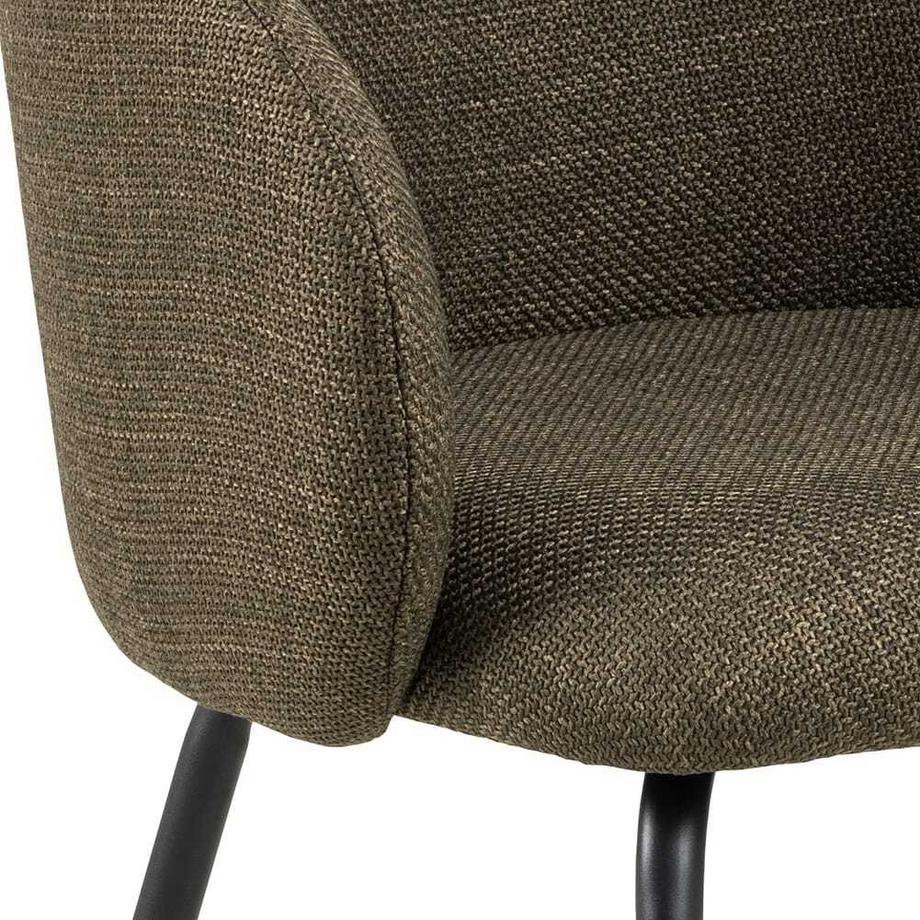 mutoni Chaise avec accoudoirs Ruvoa vert (1 pièce)  