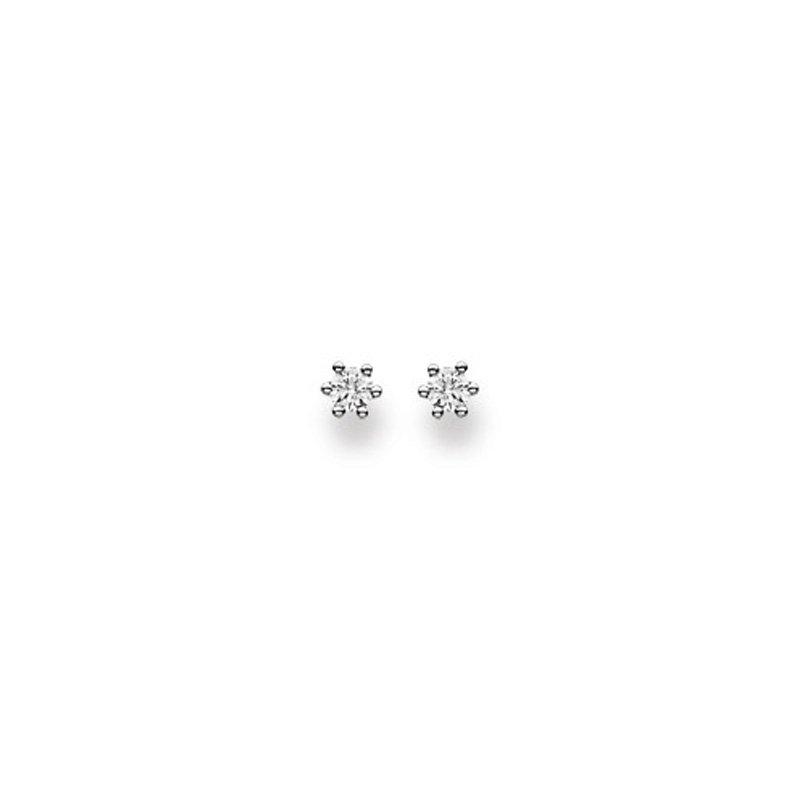 MUAU Schmuck  Ohrstecker Weissgold 750 Diamant 0.10ct.  3mm 