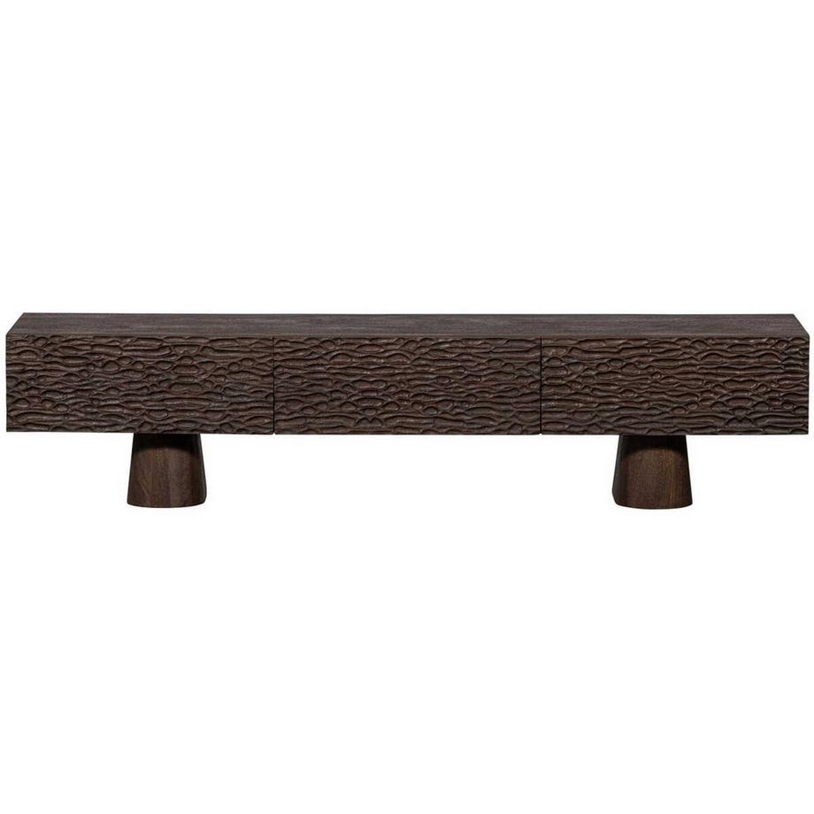 mutoni TV-Lowboard Crumble Mangoholz dunkelbraun 160  