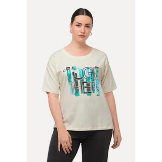 Ulla Popken  T-shirt con stampa "Together", scollo a girocollo e mezze maniche 