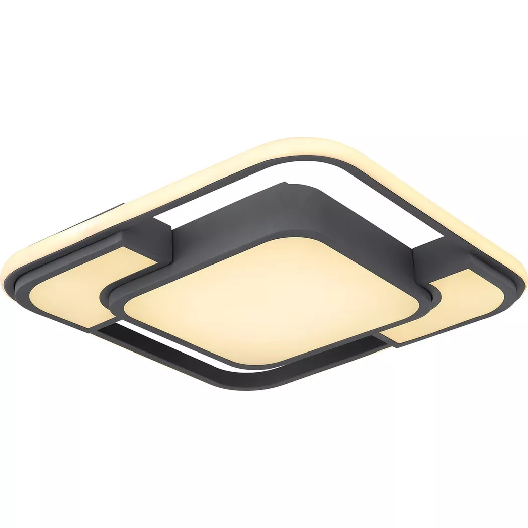 mutoni – Deckenleuchte Nirra Metall Graphit LED 42x42x10, One Size, Multicolor
