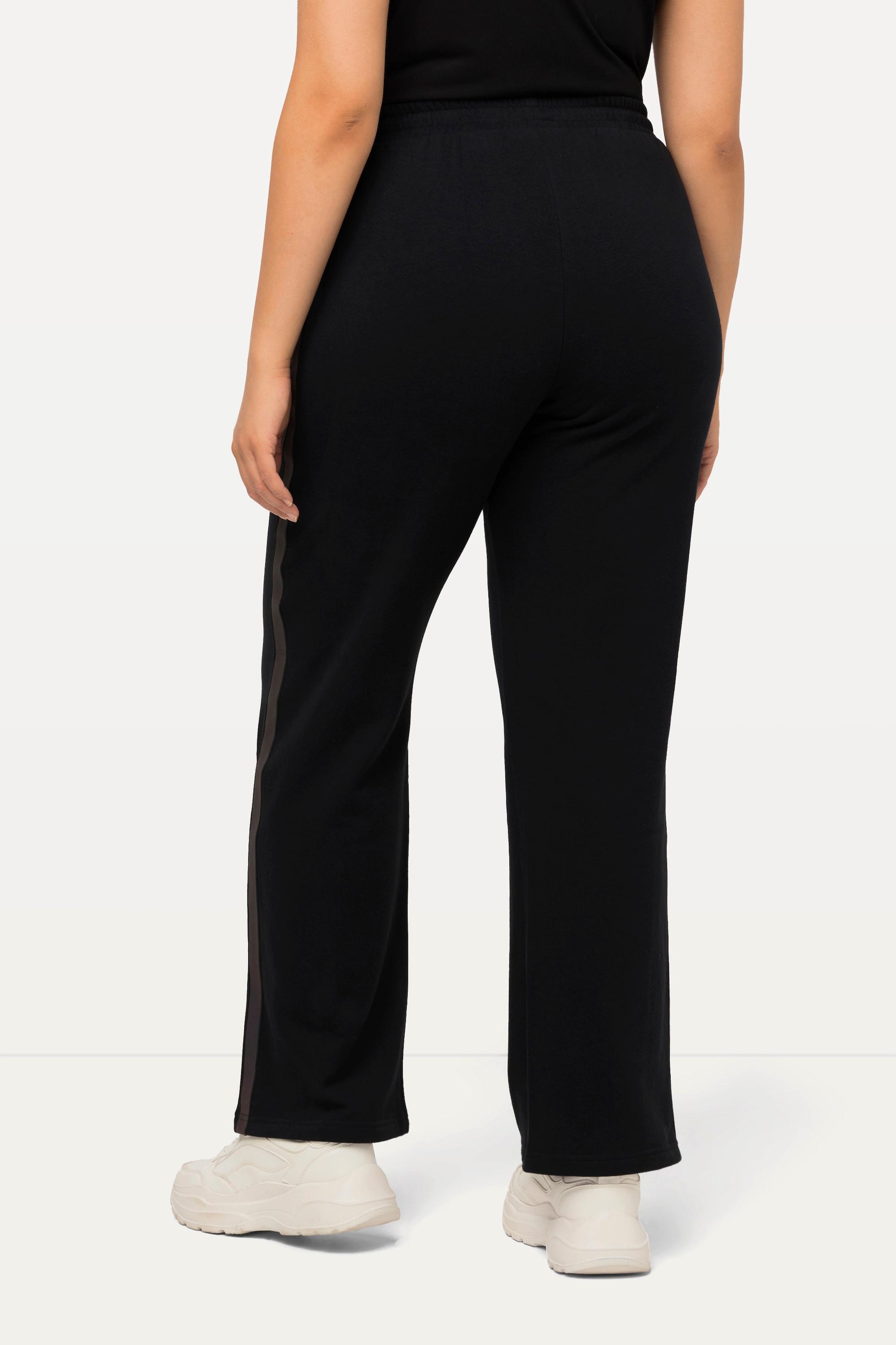 Ulla Popken Jogginghose mit Reflektorstreifen und Zipptaschen  