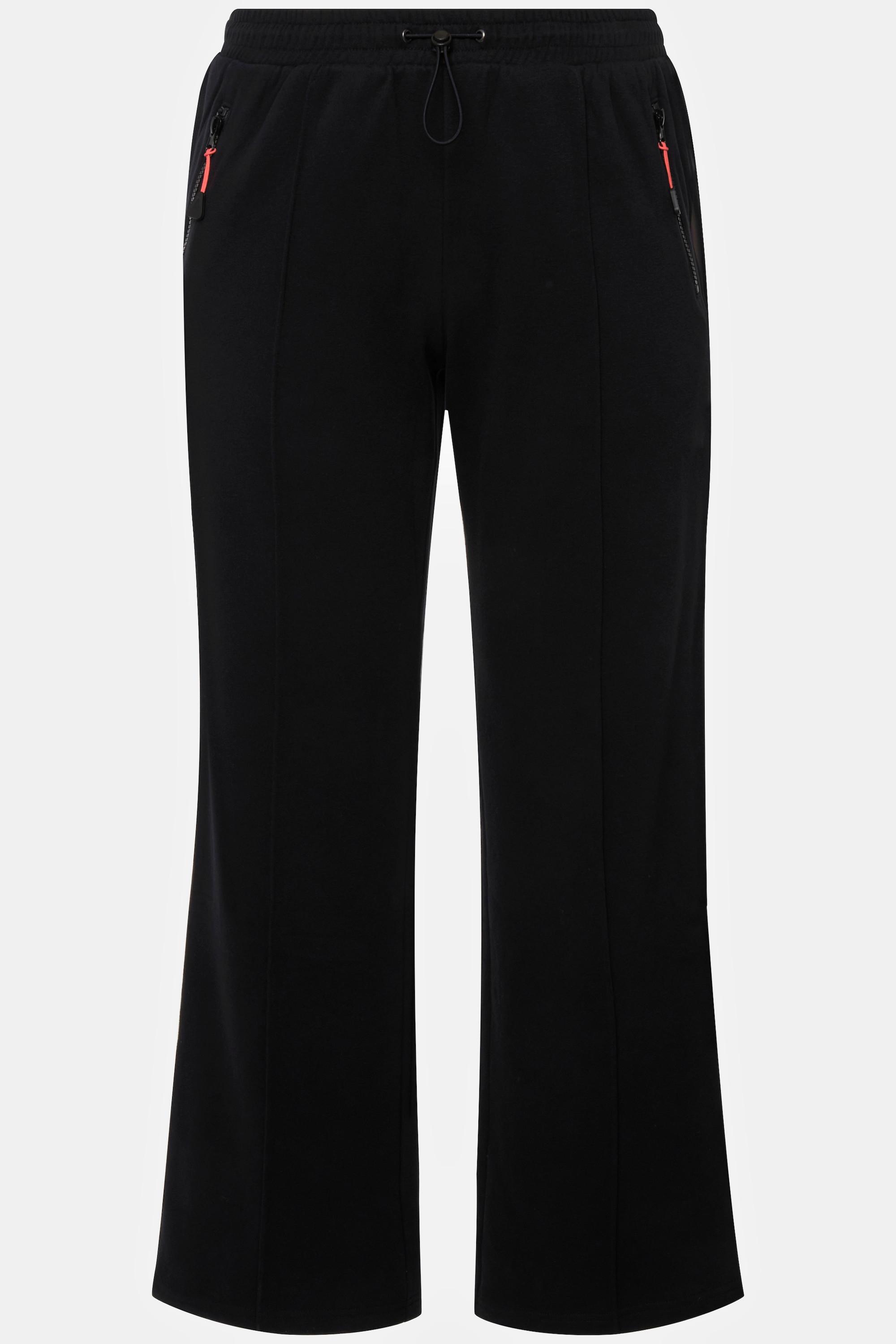 Ulla Popken Jogginghose mit Reflektorstreifen und Zipptaschen  