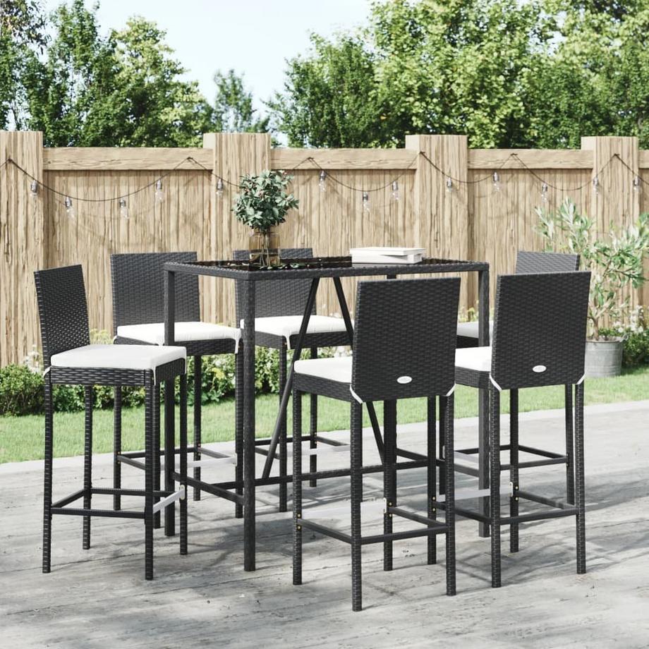 VidaXL set da bar da giardino Polirattan  