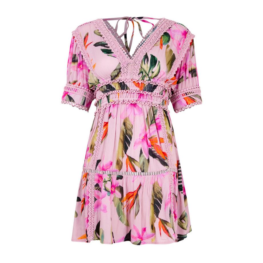 Joe Browns Robe Tunique Imprimée Florale avec Taille Élastiquée  