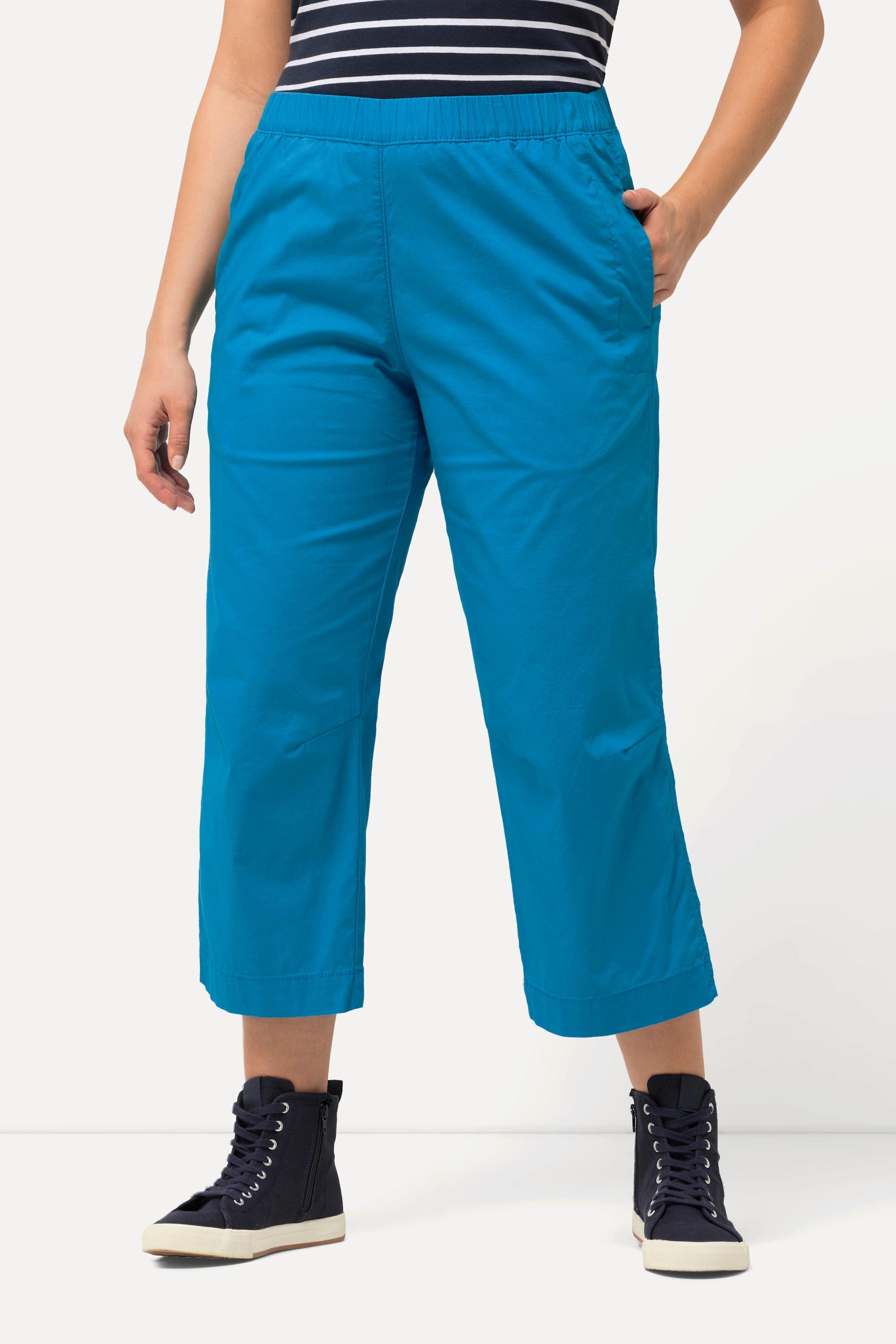 Ulla Popken  Pantalon 7/8 Ruby avec genoux préformés, jambes droites et taille élastique 