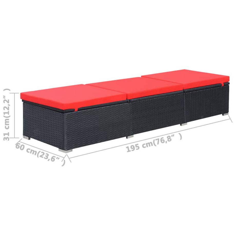 VidaXL Sonnenliege poly-rattan  