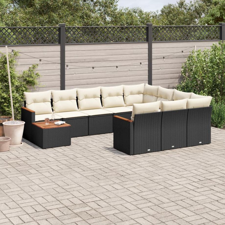 VidaXL Ensemble de canapés de jardin rotin synthétique  