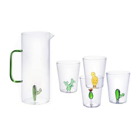 Vente-unique Krug + Gläser 4er-Set - Kaktus - PUNTIA  