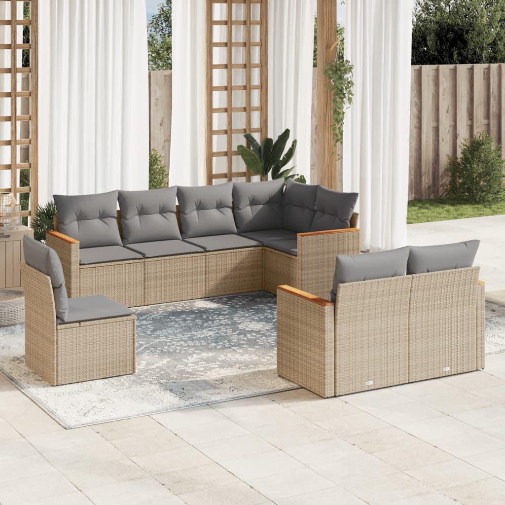 VidaXL set divano da giardino Polirattan  