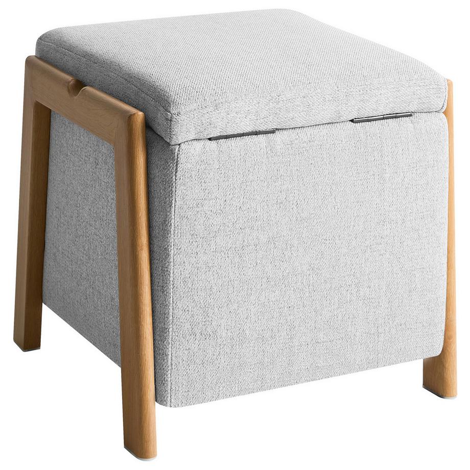 Beliani Pouf de rangement en Tissu Minimaliste EDLAND  